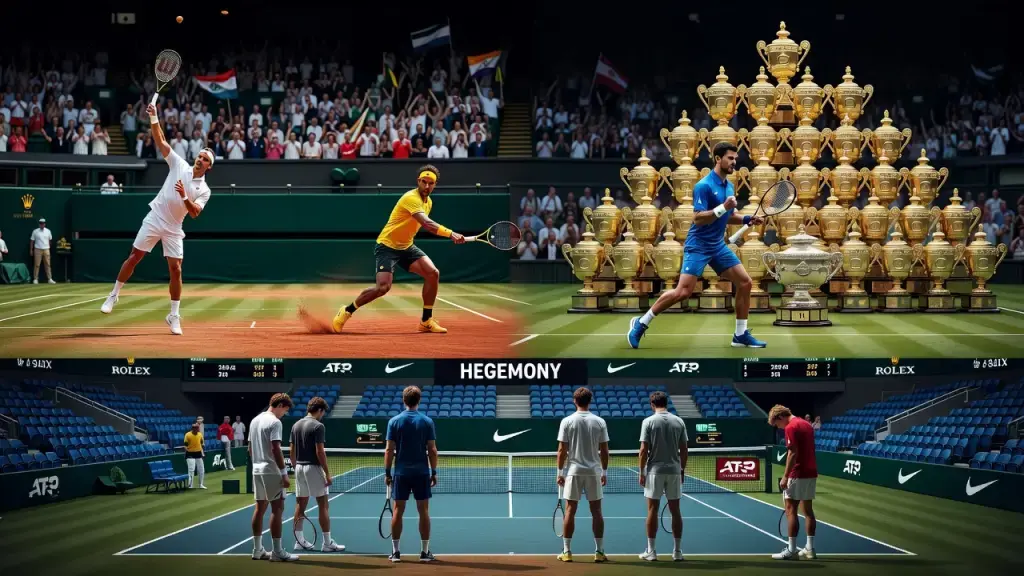 Trio de 66 Grand Slams reacende debate sobre a nova geração do tênis