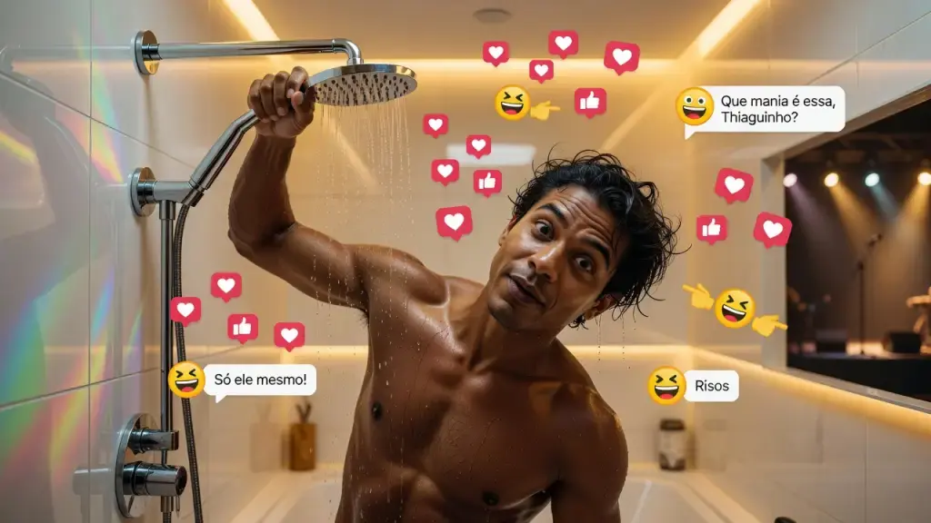 Thiaguinho revela mania curiosa e divide opiniões nas redes